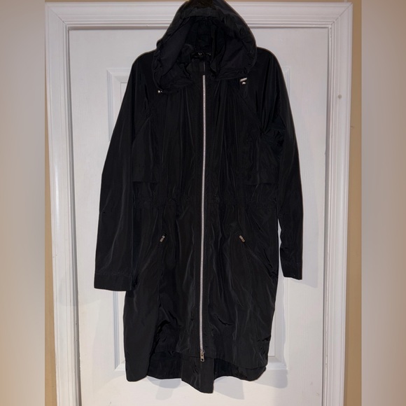 Athleta Jackets & Blazers - Athleta Black Trench Coat with Hood women size large